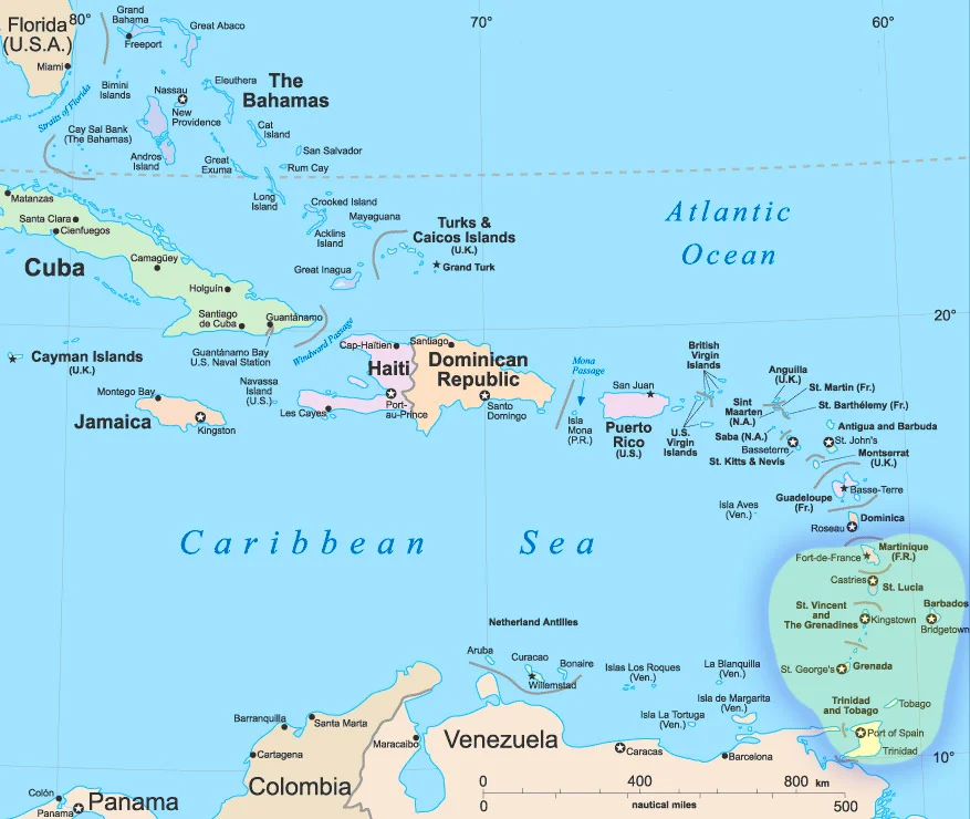 Iznajmljivanje jahti na Karipskim otocima privjetrine